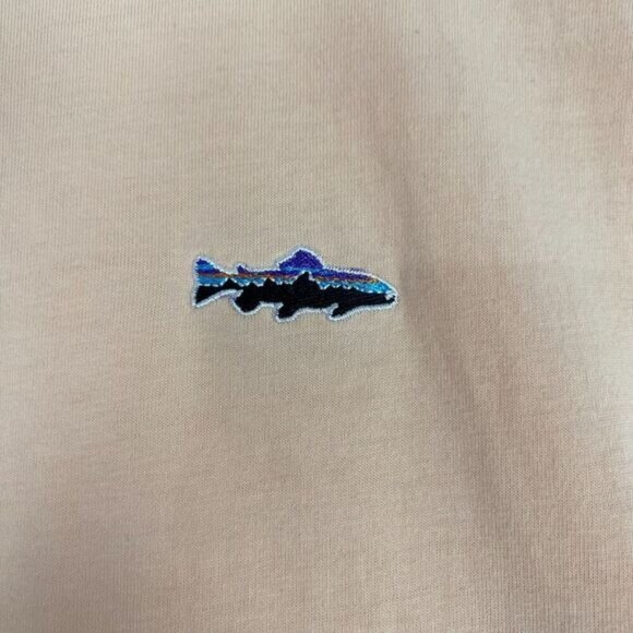 Patagonia Polo Shirt Mens Size XL Light Orange 100% Organic Cotton Lightweight - Picture 4 of 12